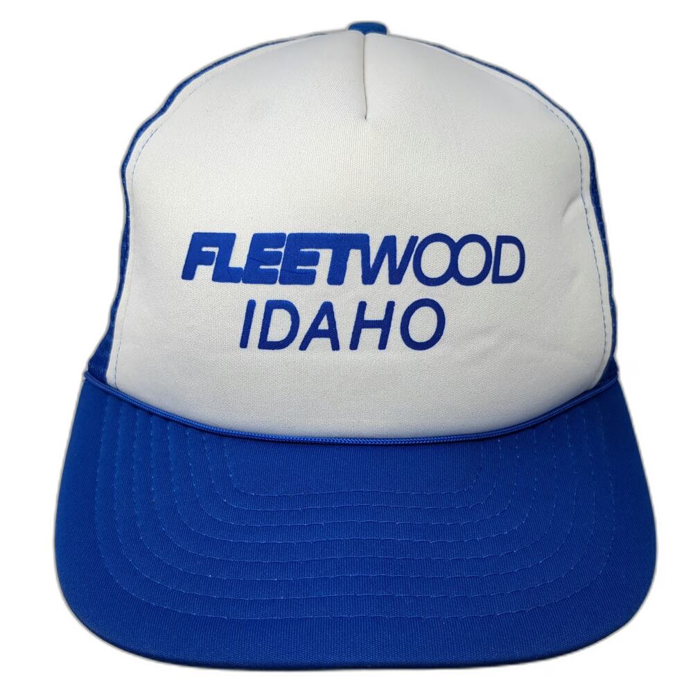 Winner Fleetwood Idaho Trucker Hat Blue OSFM Mesh Snapback Foam Front Flocked